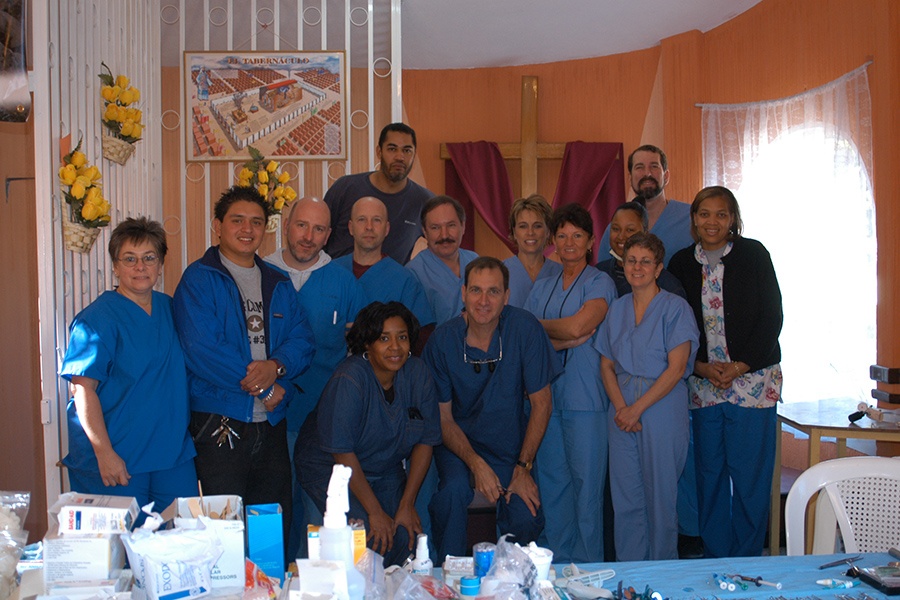 Dentists and team members on a mission trip