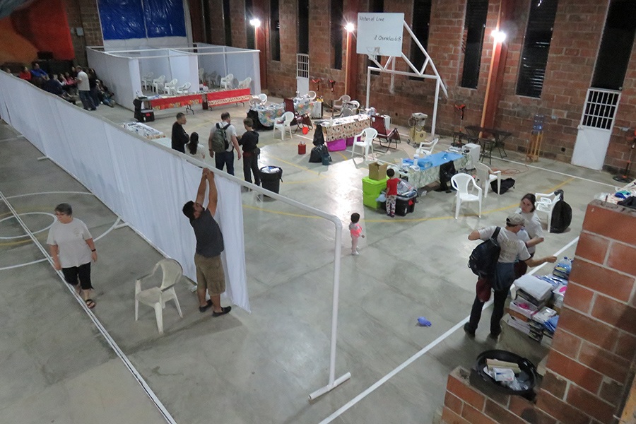 Large room where dental treatment is offered on mission trip