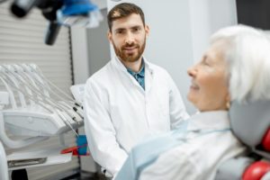 woman visiting cosmetic dentist in Glastonbury